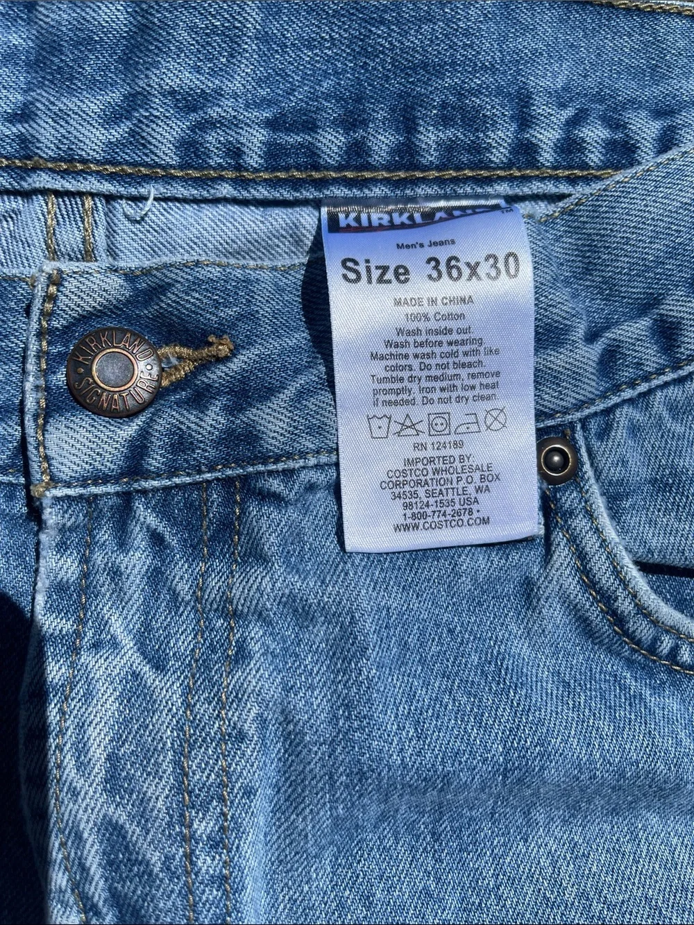 Kirkland Signature Light Blue Relaxed Fit Men’s Jeans
